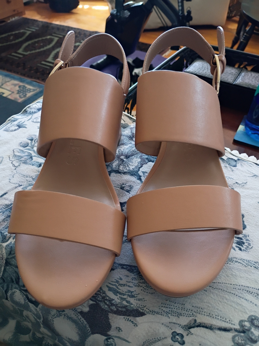 Women’s Tan Two-Strap Slingback Sandals